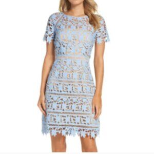 Eliza J lace dress, blue, size 8